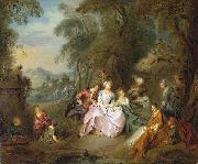 Jean-Baptiste Pater Repose in a Park oil